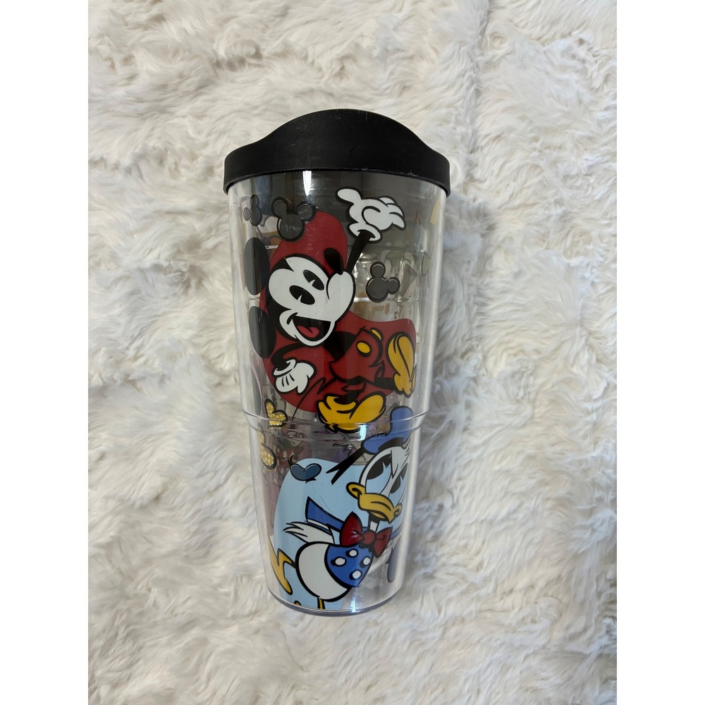 Disney Mickey Minnie Donald Daisy Pluto‎ Goofy Tervis Insulated Tumbler 24oz Lid